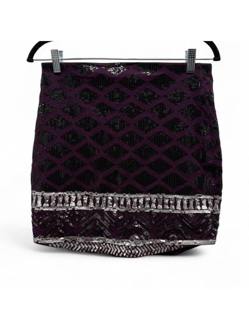 Express Purple sequin Skirt